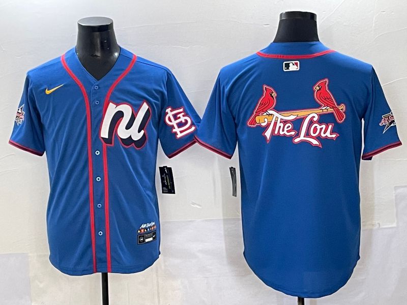 Men 2025 St.Louis Cardinals Blank Blue All star Nike MLB Jersey style 02->st.louis cardinals->MLB Jersey